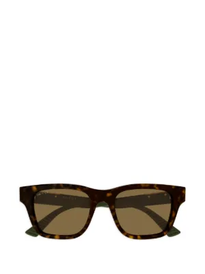 Gucci Eyewear ラウンドフレーム サングラス | ブラウン | FARFETCH JP