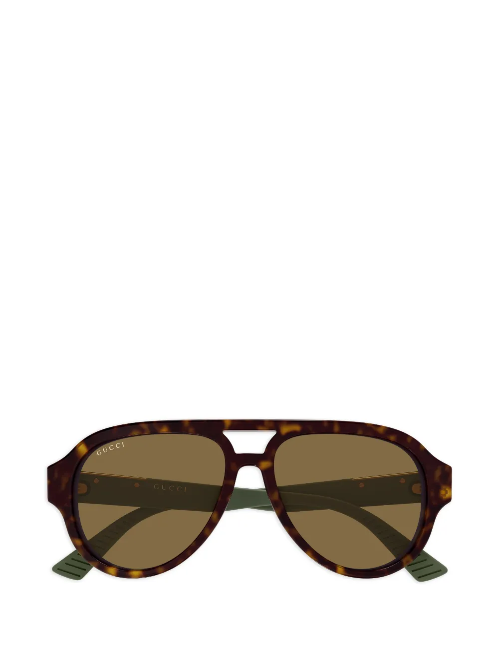 Gucci Eyewear tortoiseshell pilot sunglasses - Marrone