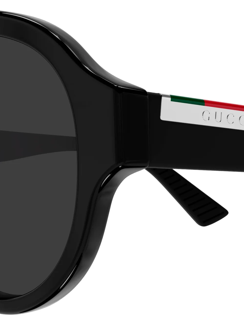 Gucci Eyewear Zonnebril met piloten montuur en Web-streep Zwart