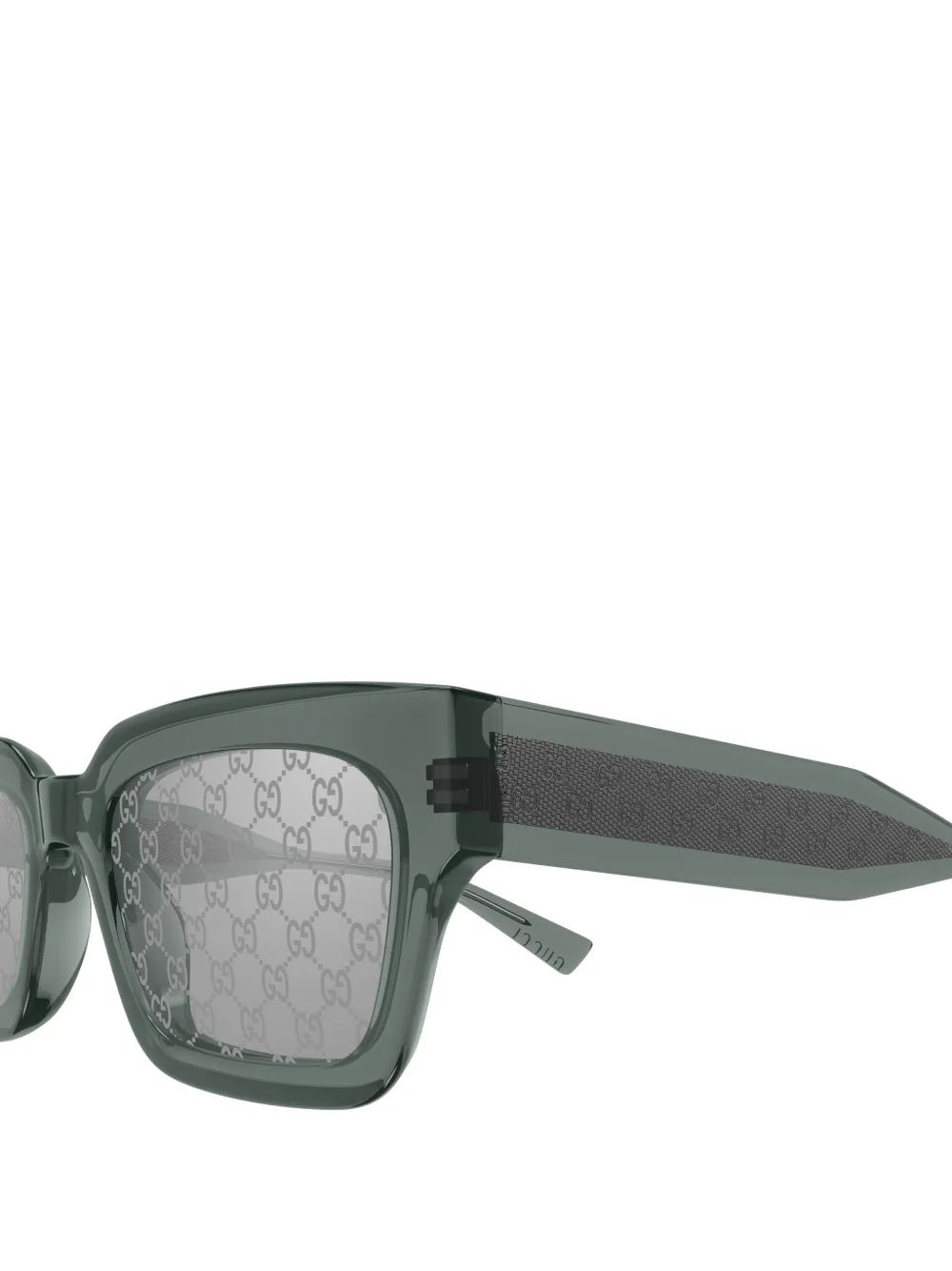 Gucci Eyewear Zonnebril met vierkant montuur Grijs