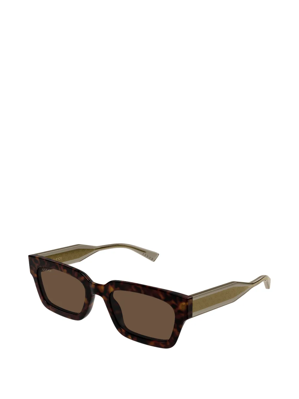 Gucci Eyewear Zonnebril met geometrisch montuur Bruin
