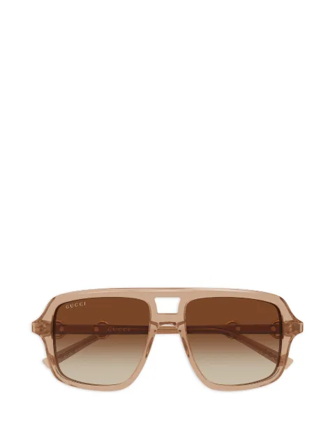 Gucci Eyewear horsebit-detail geometric-frame sunglasses