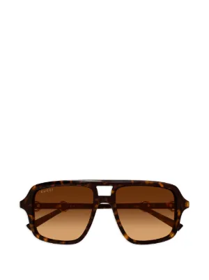Gucci Eyewear horsebit-detail square-frame sunglasses