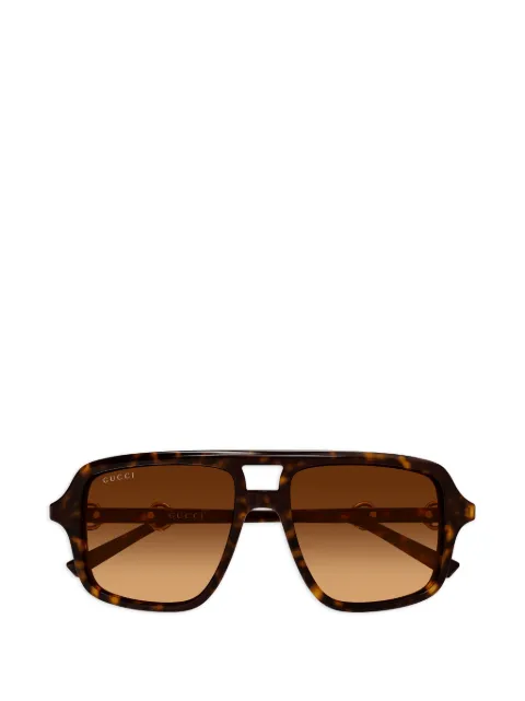Gucci Eyewear horsebit-detail square-frame sunglasses