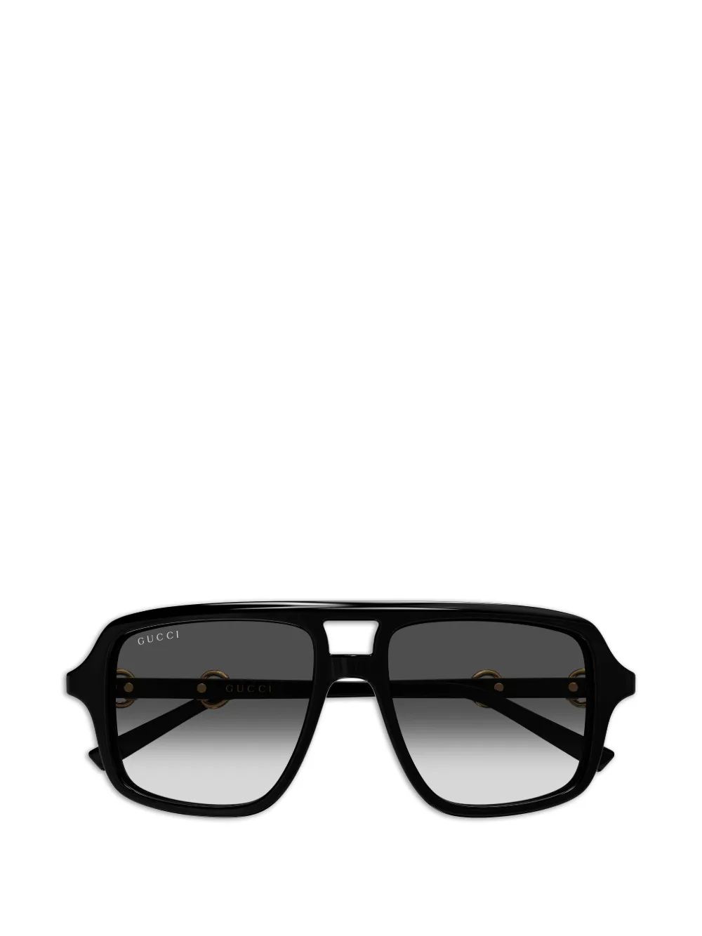 Gucci Eyewear horsebit-detail square-frame sunglasses - Nero