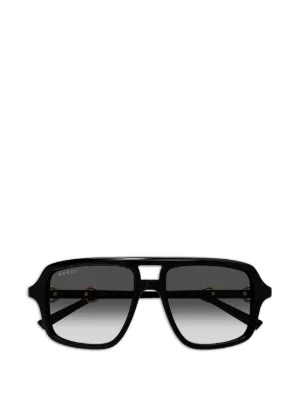 Gucci Eyewear ジオメトリックフレーム サングラス | ブラック
