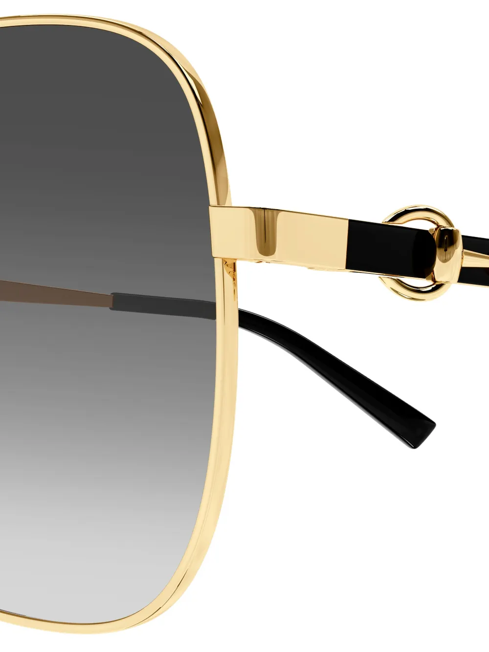 Gucci Eyewear Zonnebril met rond montuur Goud