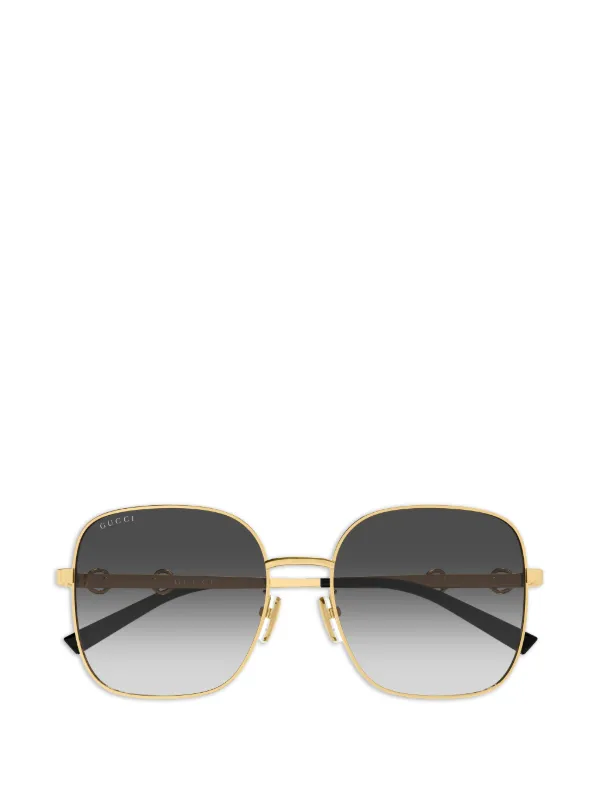 Gucci Eyewear ラウンドフレーム サングラス | ゴールドトーン