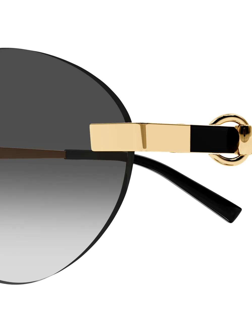 Gucci Eyewear Zonnebril met rond montuur Goud