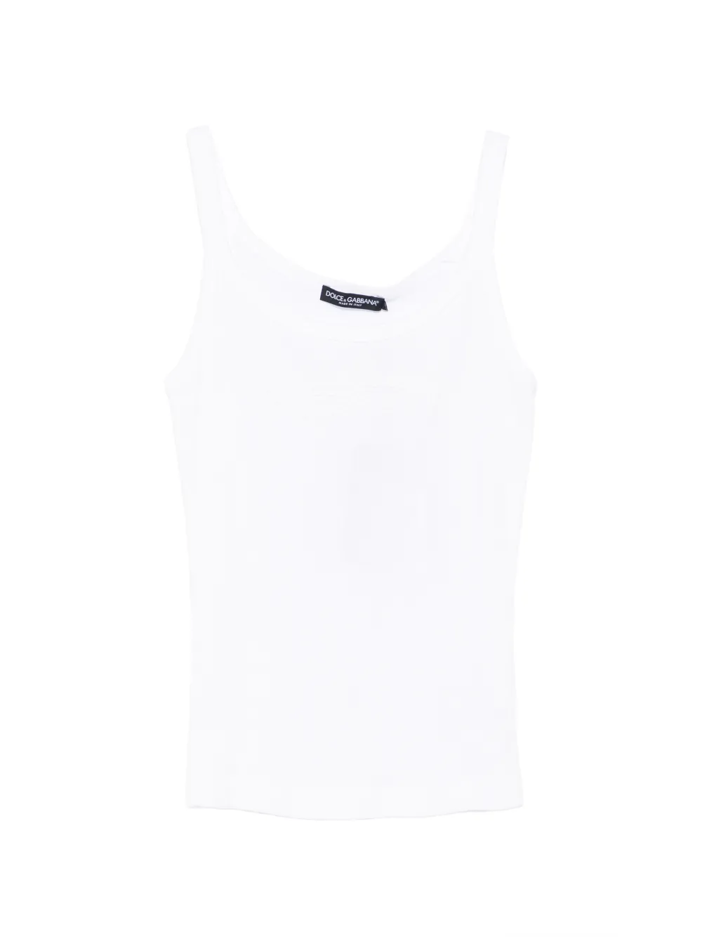 Dolce & Gabbana square-neck tank top - Bianco
