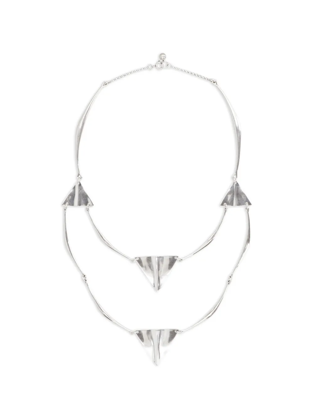 ISABEL MARANT Blair triangle-pendant necklace - Argento