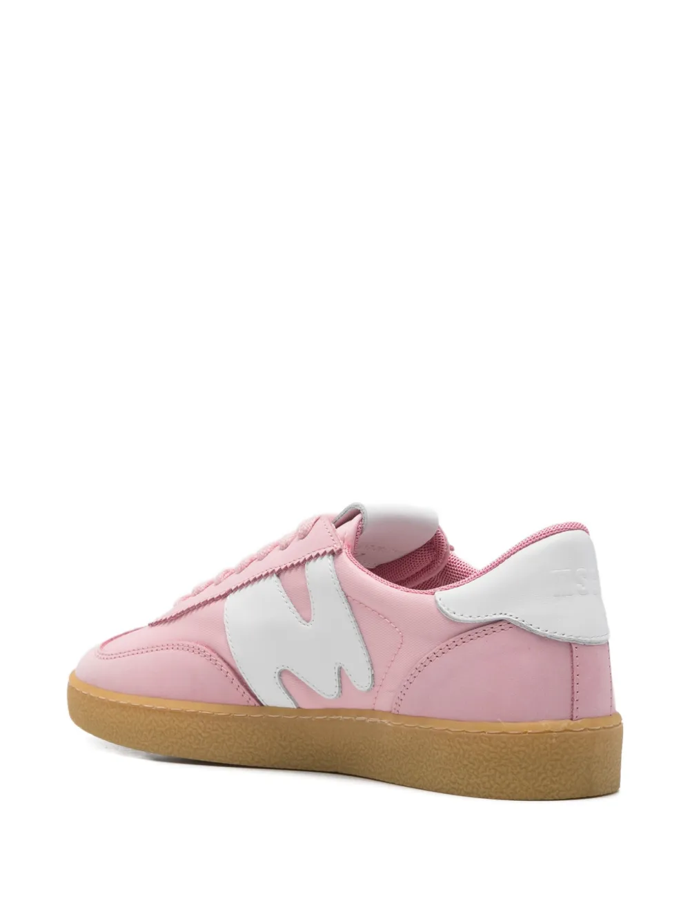 MSGM Kalfsleren sneakers met logo Roze