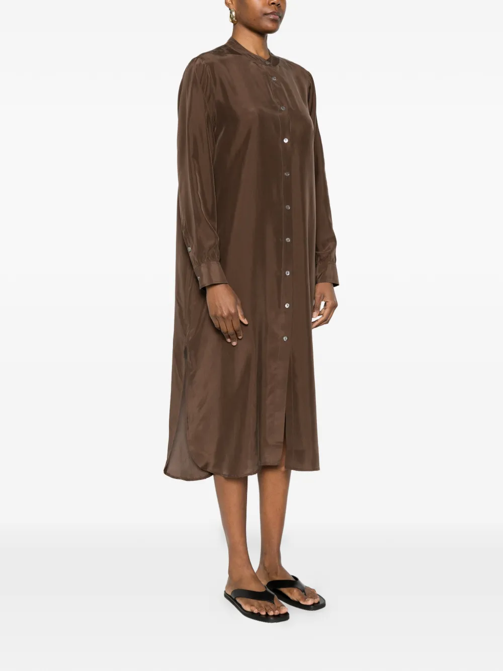 Buttoned Midi Dress