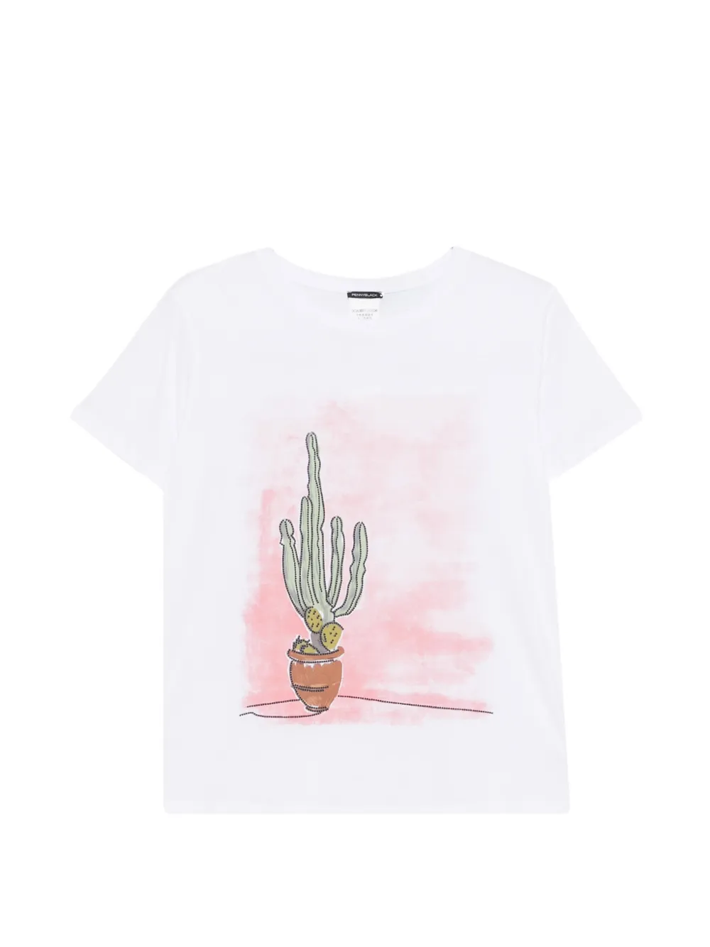 Pennyblack cactus-print T-shirt - Bianco