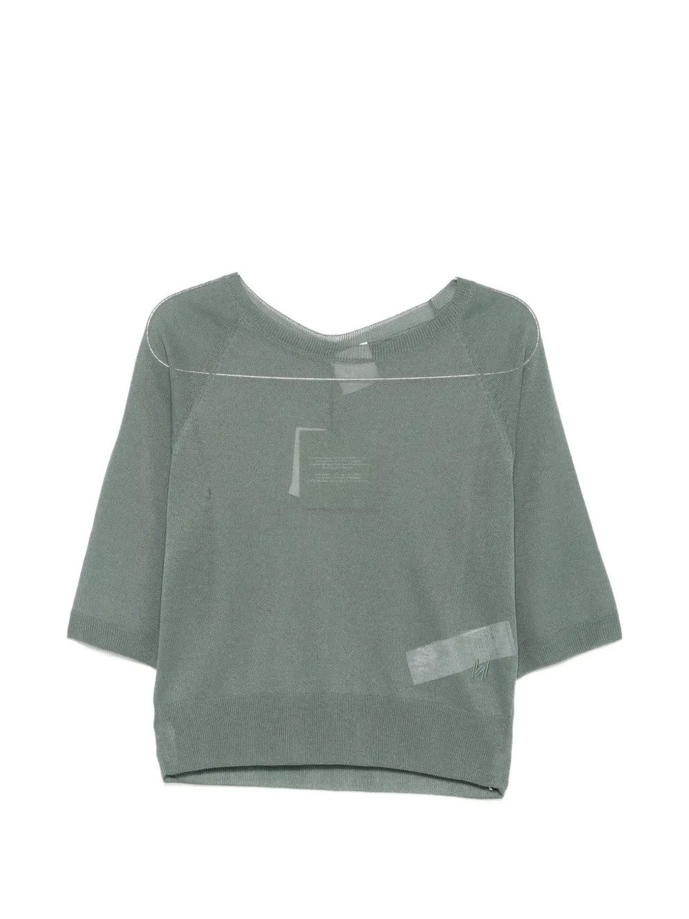 Marella fine-knit raglan-sleeve sweater - Verde