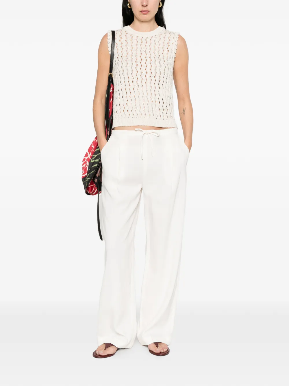  Monochrome Malloro Drawstring Trousers - Neutrals 