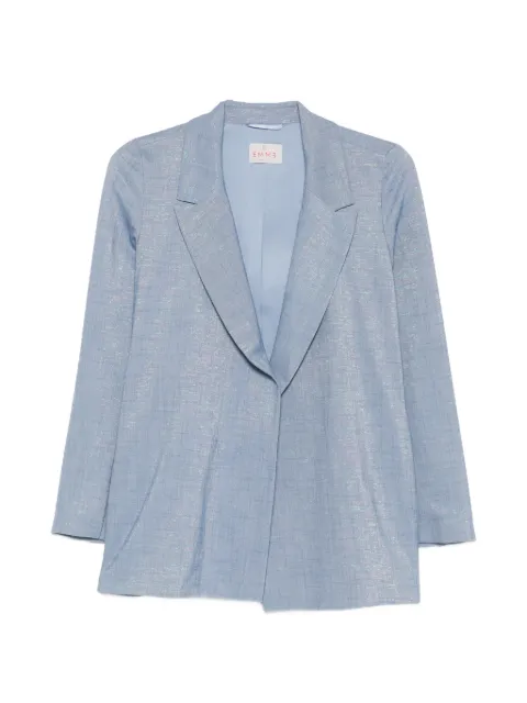 Marella metallic-effect peak-lapel blazer