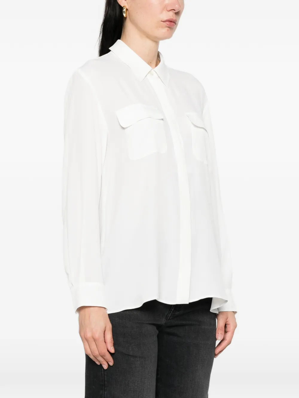 Marella Febe Pocket Collared Shirt - White 