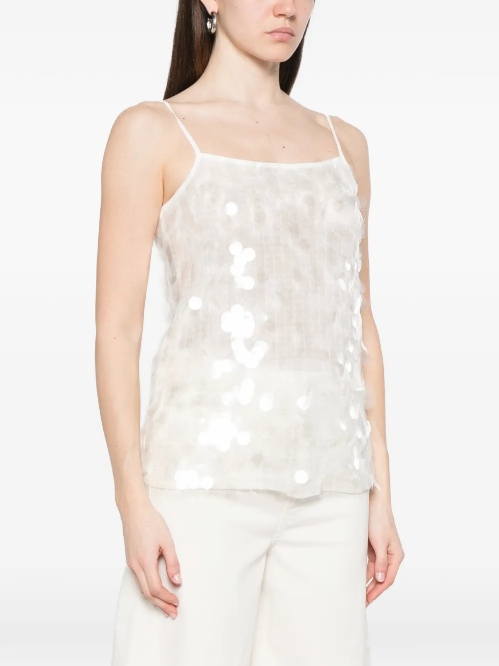  Marella Mela Sequin Strap Top - Neutrals 