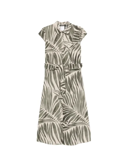Pennyblack vestido midi con palmeras estampadas