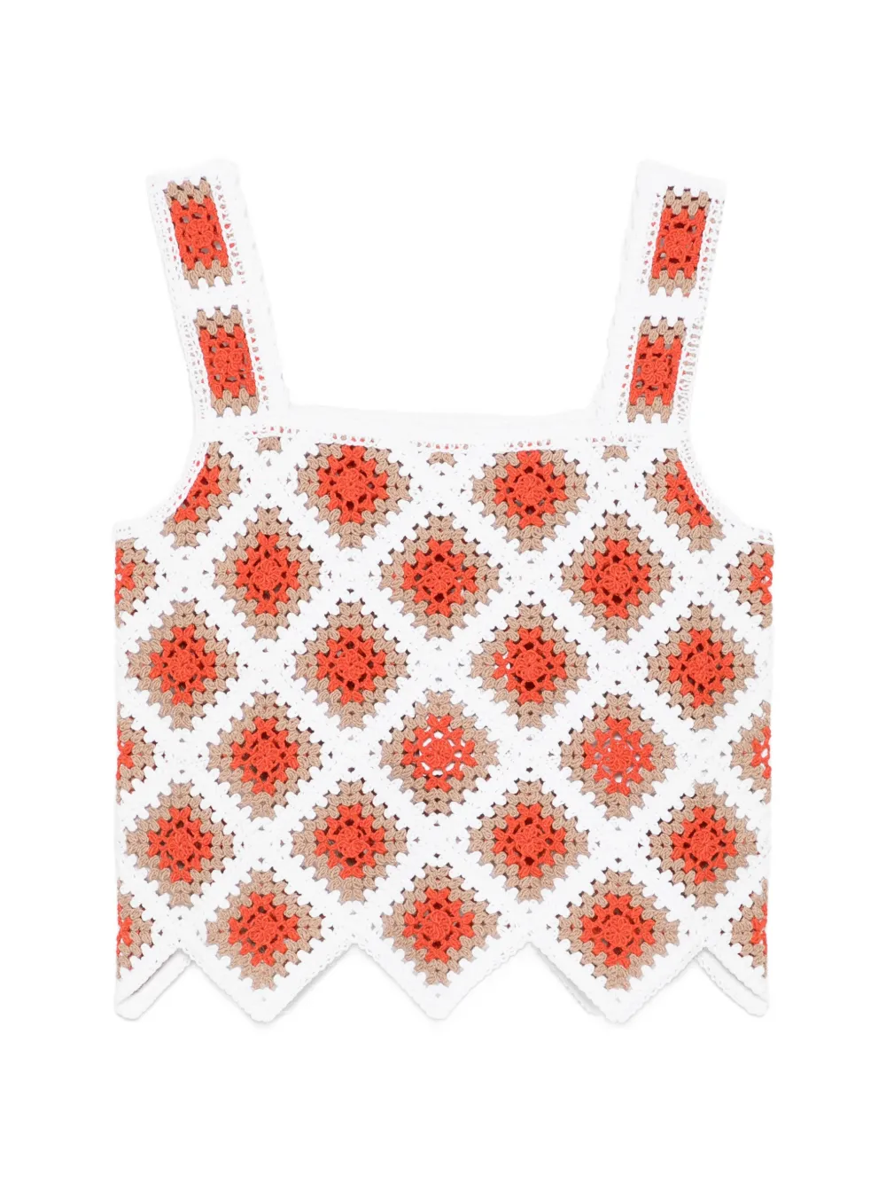 Marella crochet-knit top - Bianco