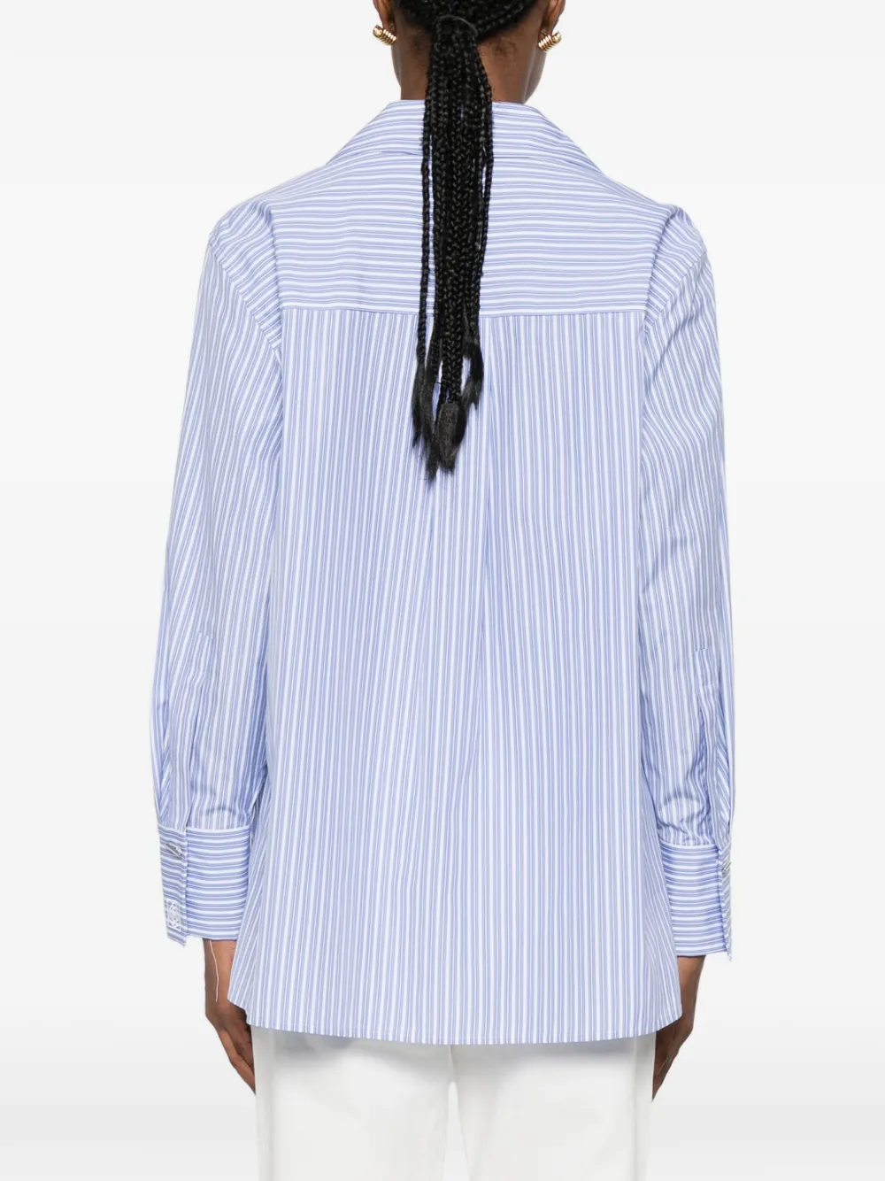 Marella MLSTabarin gestreepte blouse met knopen Blauw