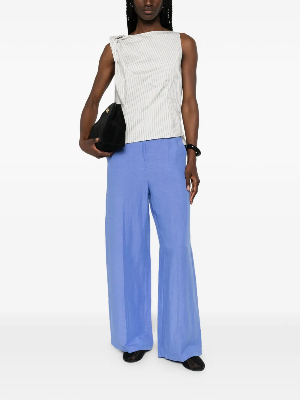 Marella Broek met wijde pijpen Blauw