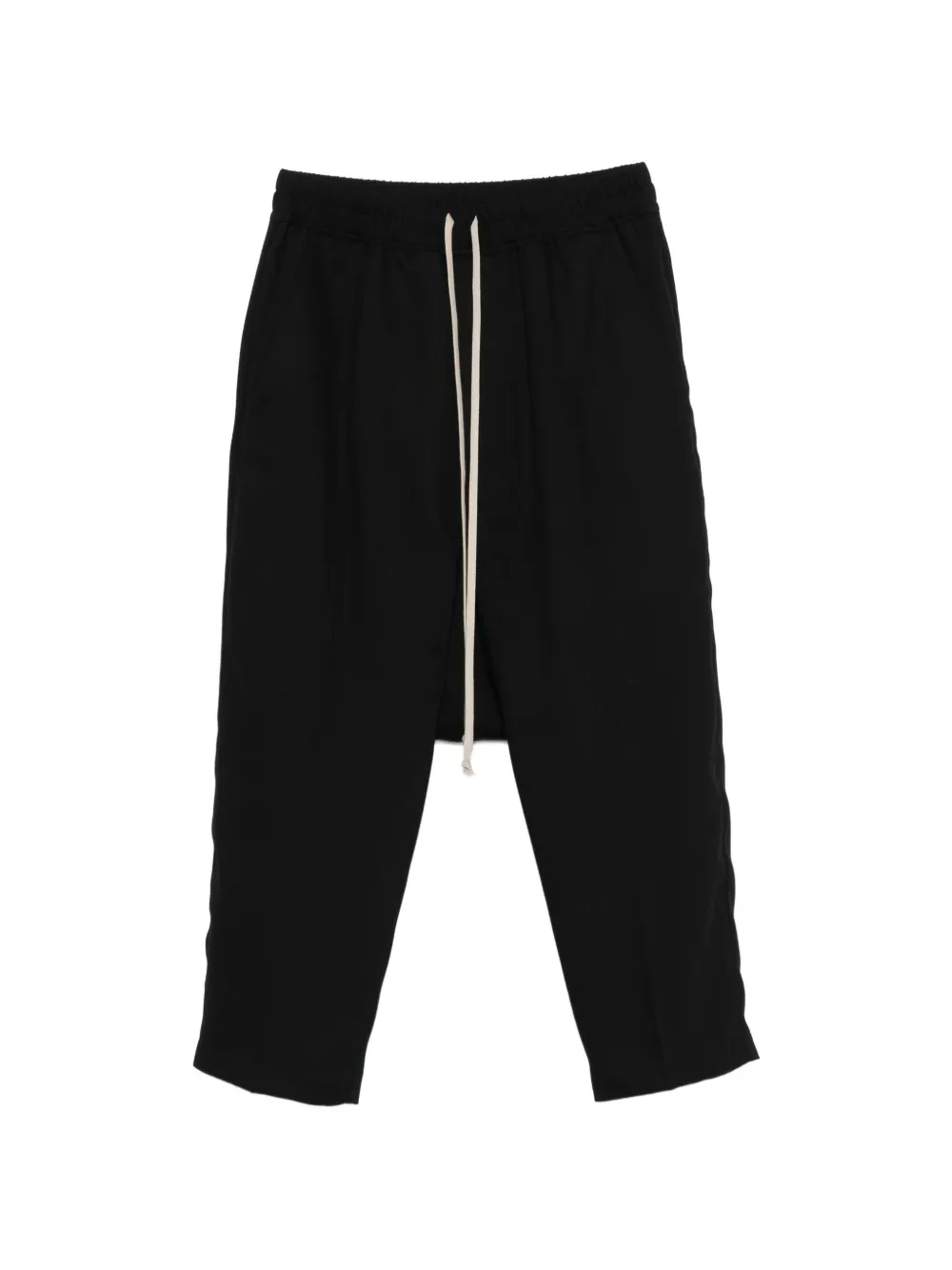Rick Owens drawstring cropped trousers - Nero