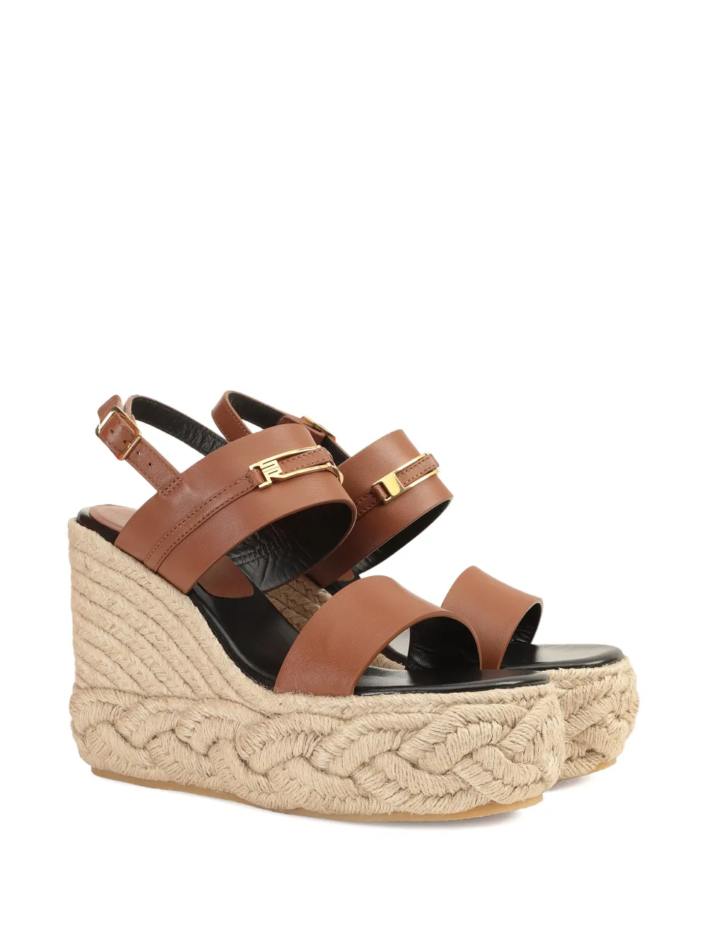 Sergio Rossi Bitt sandalen met goudkleurige hardware Bruin