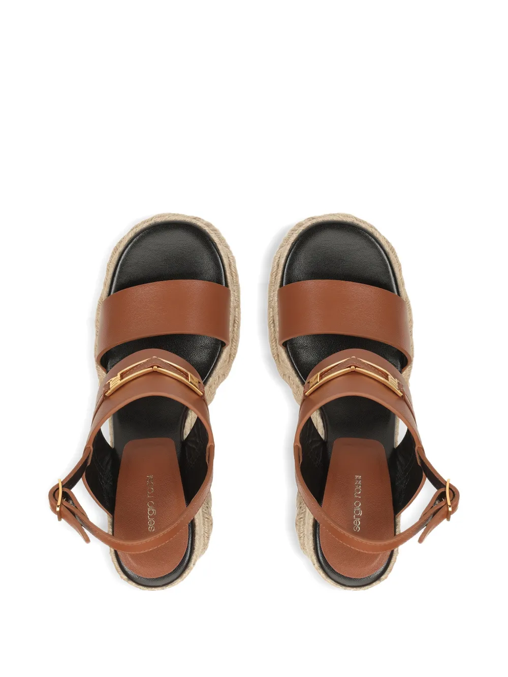 Sergio Rossi Bitt sandalen met goudkleurige hardware Bruin