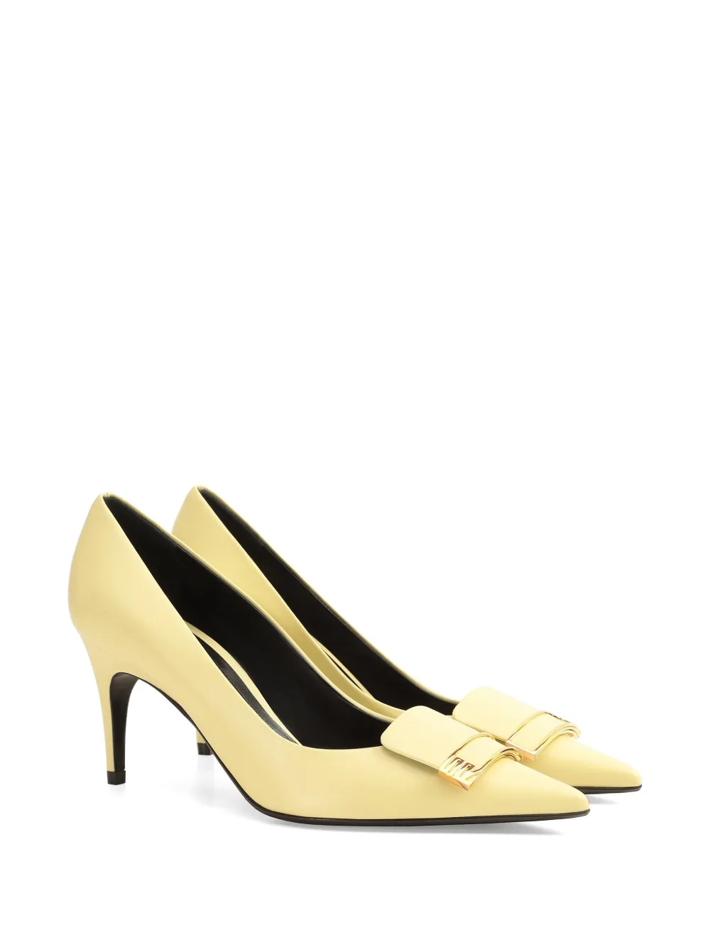 Sergio Rossi Leren pumps Geel