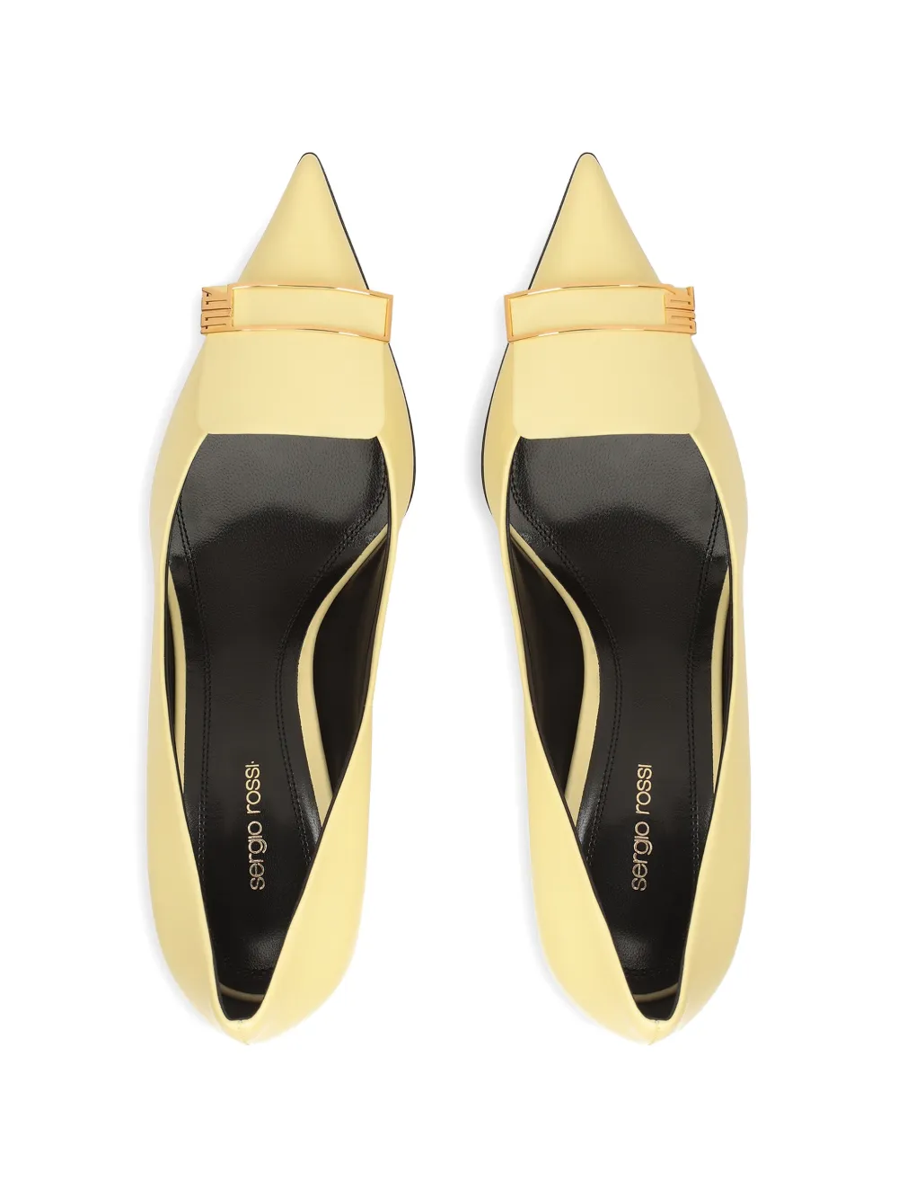 Sergio Rossi Leren pumps Geel