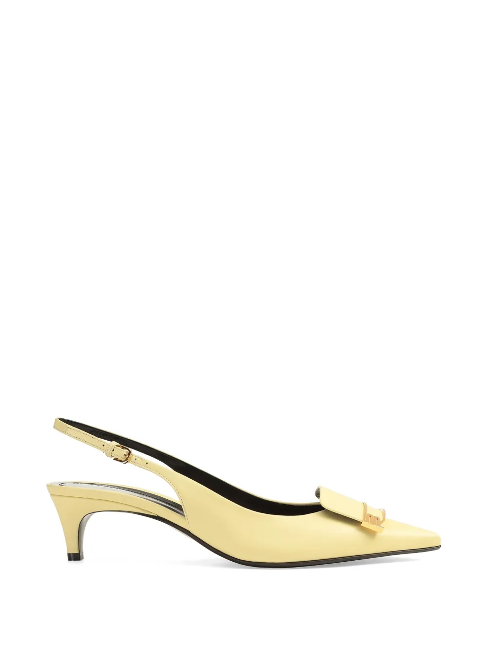 Sergio Rossi Slingback pumps met gesp Geel