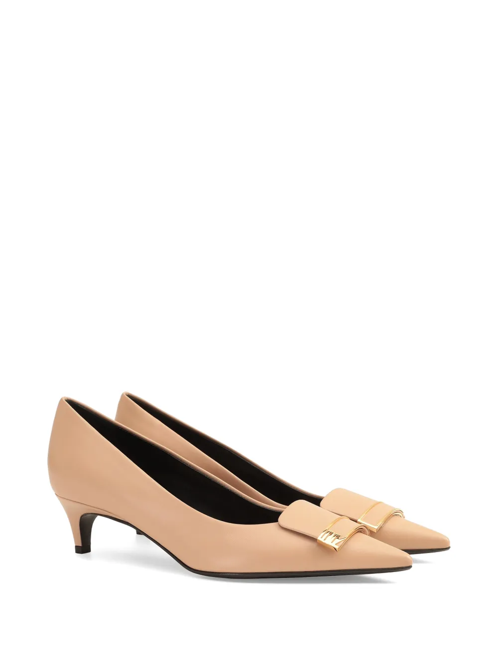 Sergio Rossi Pumps met puntige neus Beige
