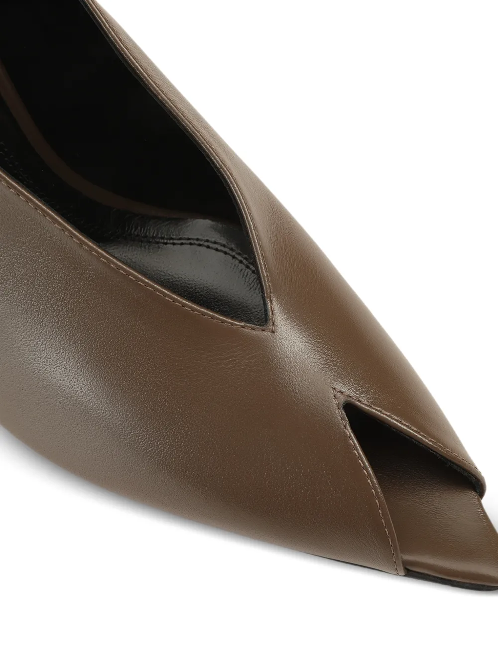 Sergio Rossi Beak pumps met open neus Bruin
