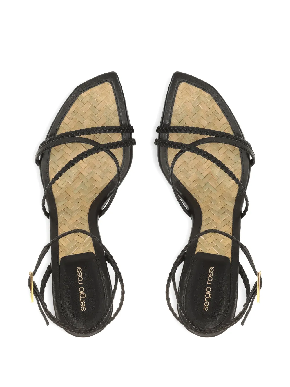 Sergio Rossi Braid sandalen Zwart