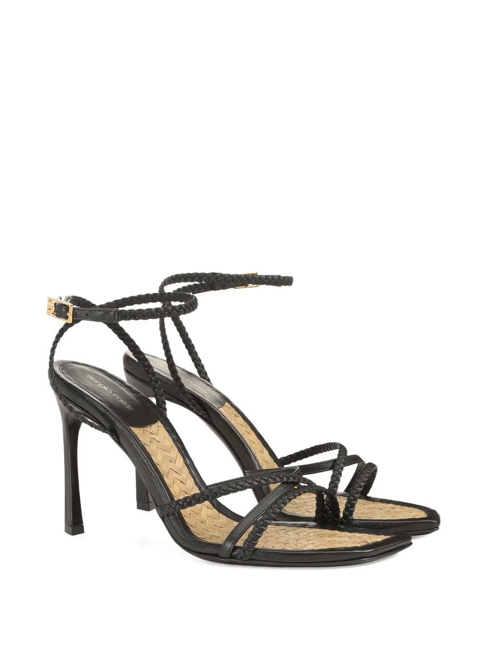 Sergio Rossi Braid sandalen Zwart