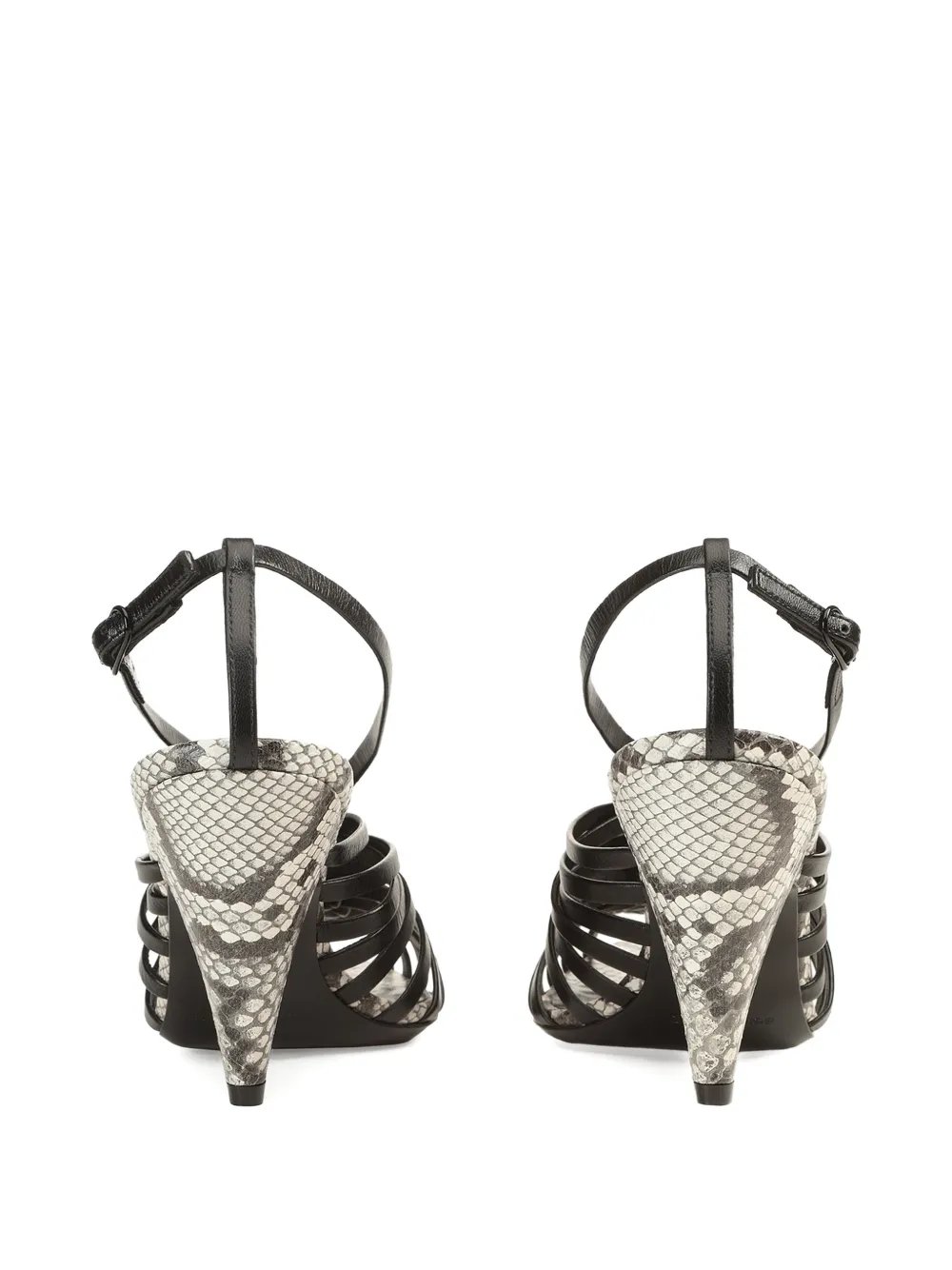 Sergio Rossi Wovenia leren sandalen Zwart