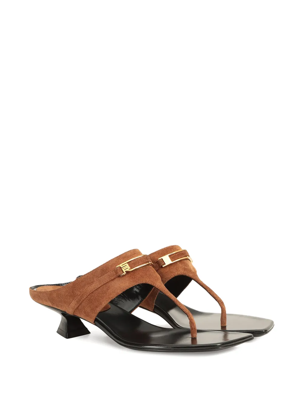 Sergio Rossi Bitt sandalen met gesp Bruin