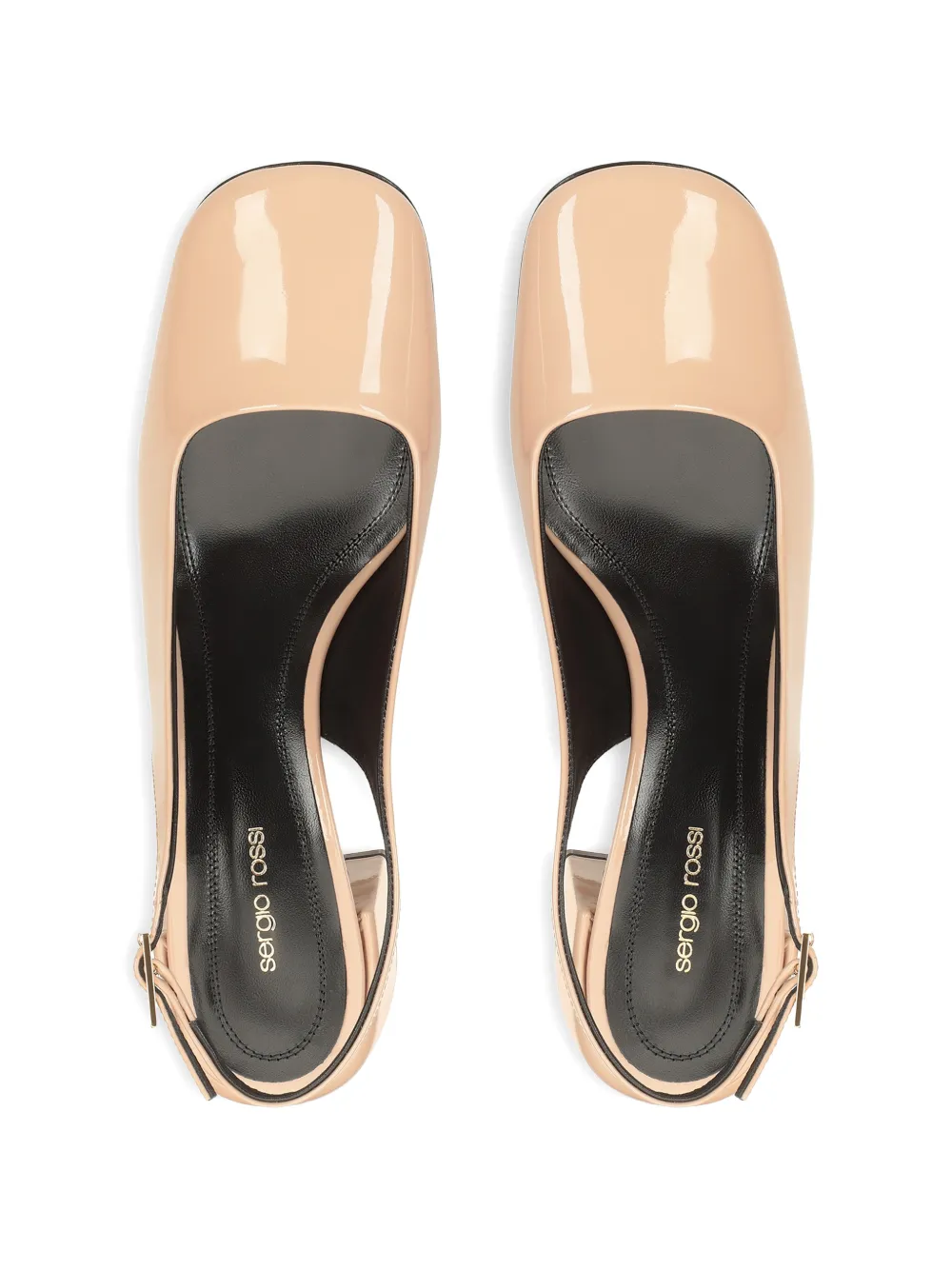 Sergio Rossi Convex pumps met vierkante neus Beige