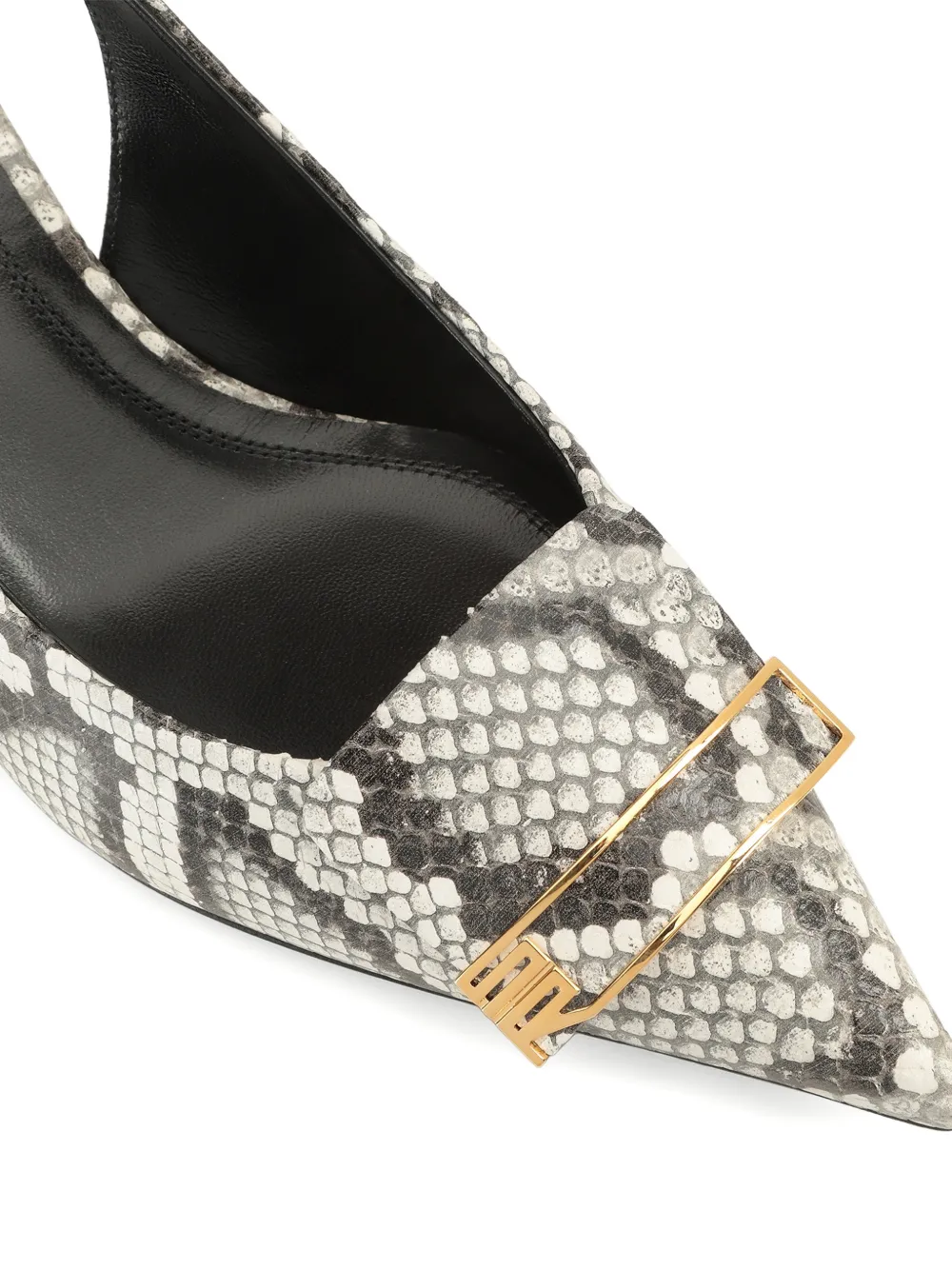 Sergio Rossi Evolv pumps met print en gesp Beige