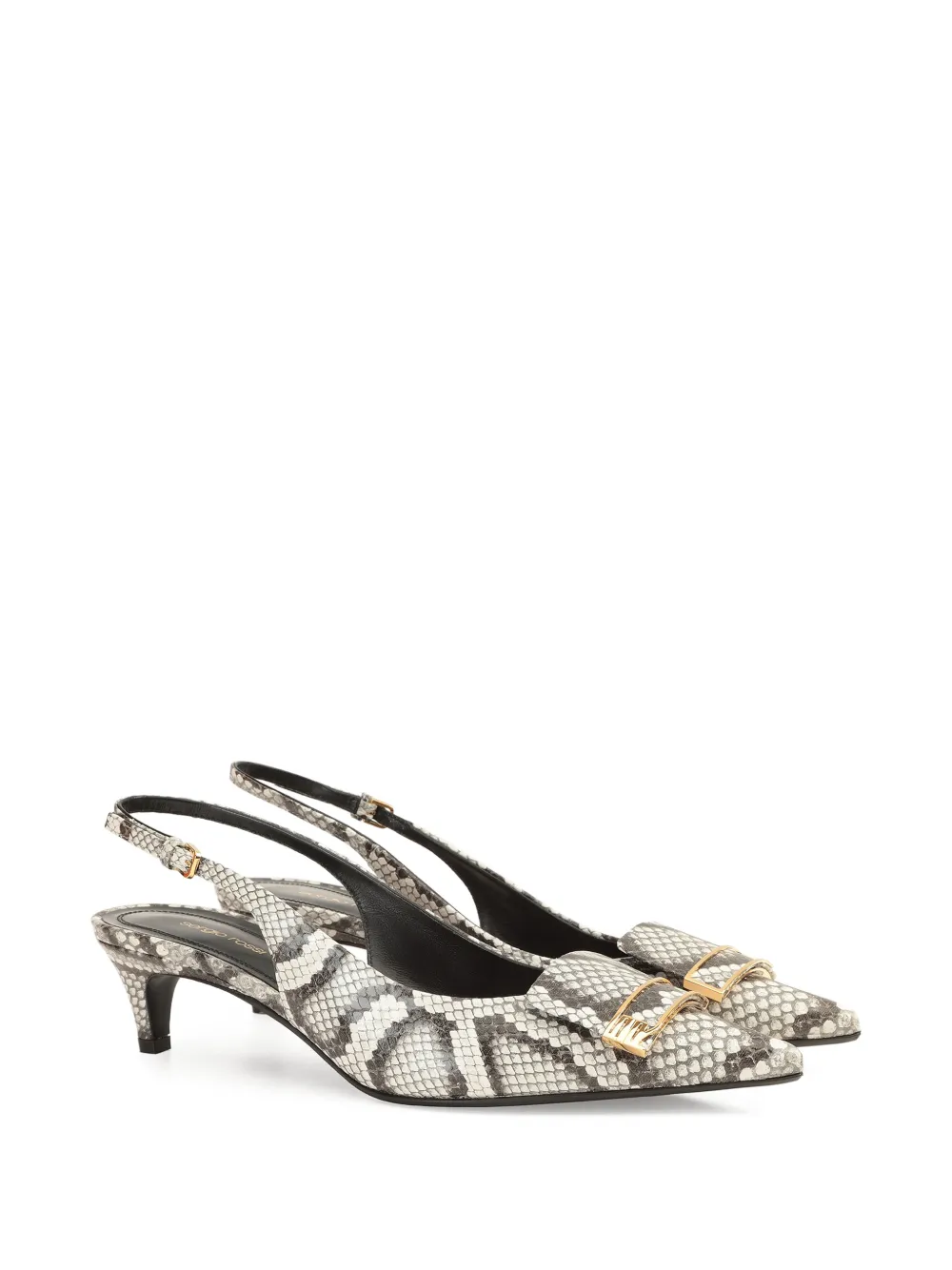 Sergio Rossi Evolv pumps met print en gesp Beige