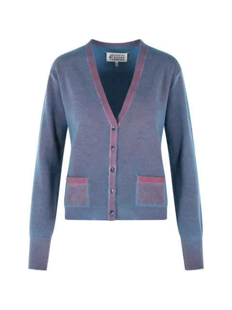 Maison Margiela — patch-pocket V-neck cardigan