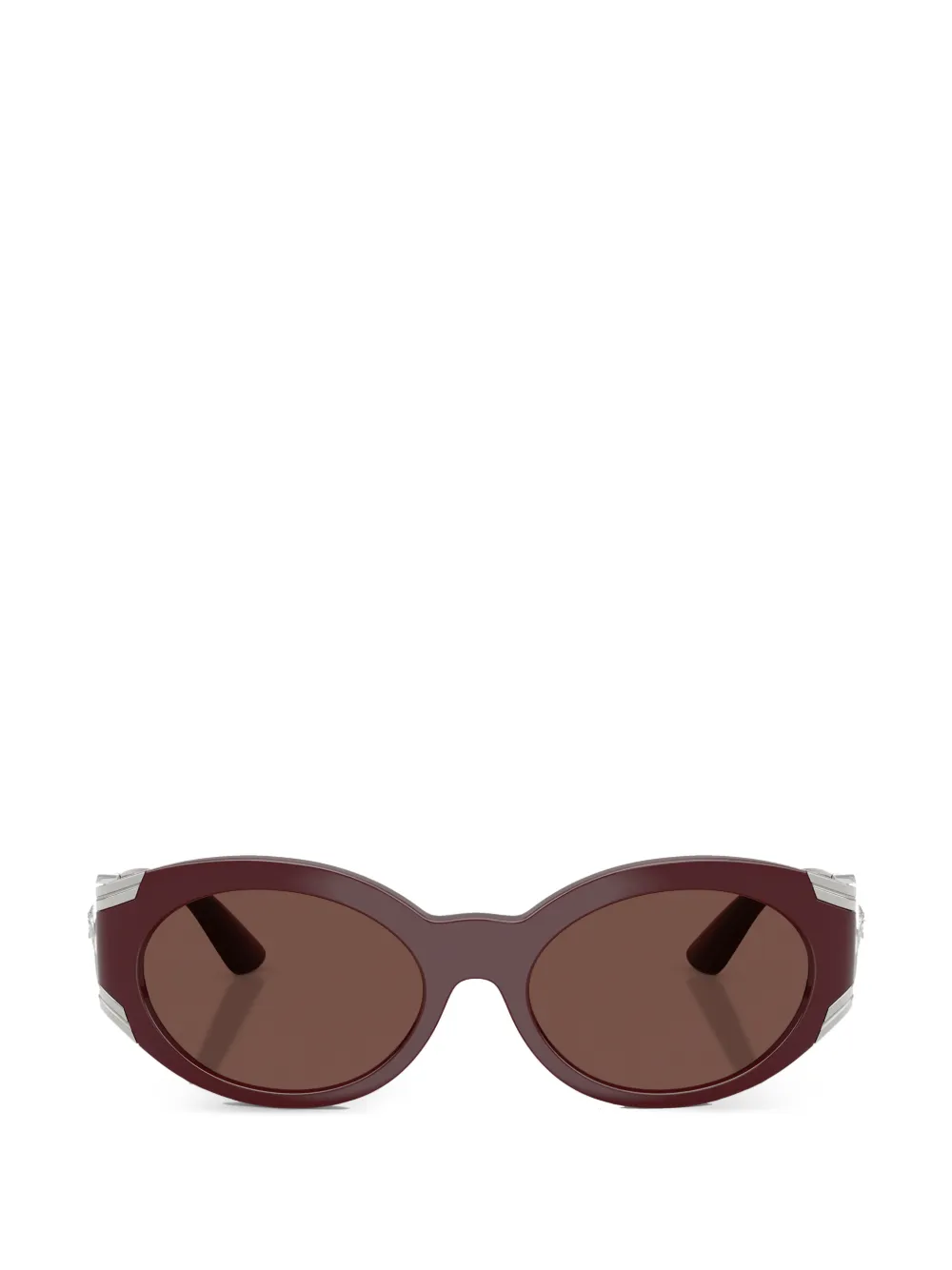 Versace Eyewear Medusa-motif round-frame sunglasses - Rosso