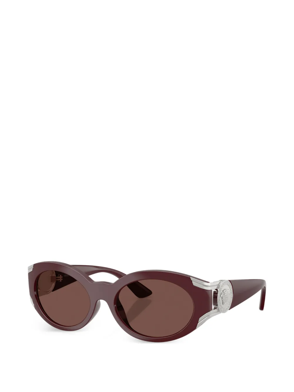  Versace Eyewear Medusa-motif Round-frame Sunglasses - Red 