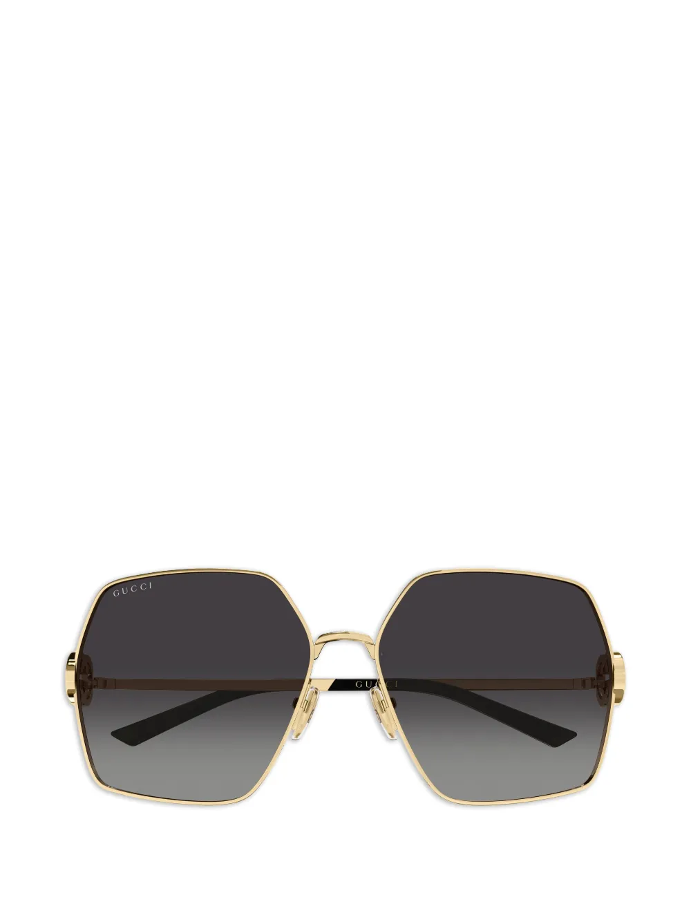 Gucci Eyewear geometric-frame logo sunglasses - Oro