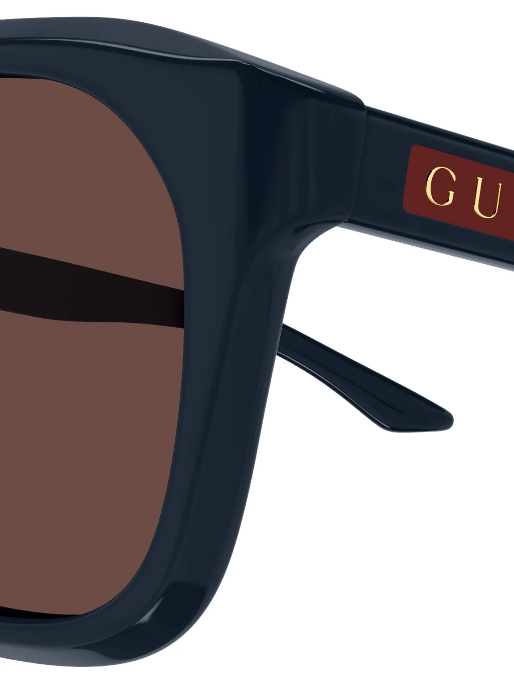 Gucci Eyewear Zonnebril met rechthoekig montuur Blauw