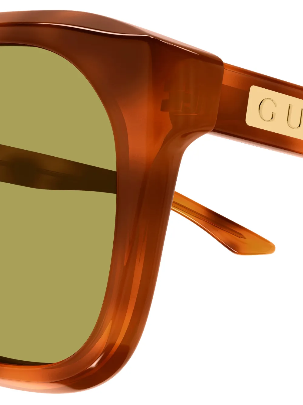 Gucci Eyewear Zonnebril met geometrisch montuur Bruin