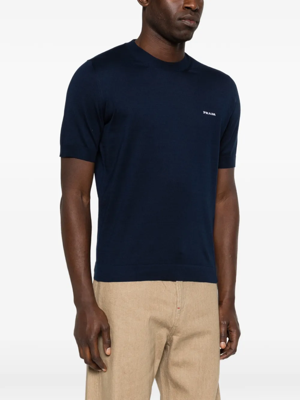 Prada Katoenen trui met ronde hals Blauw