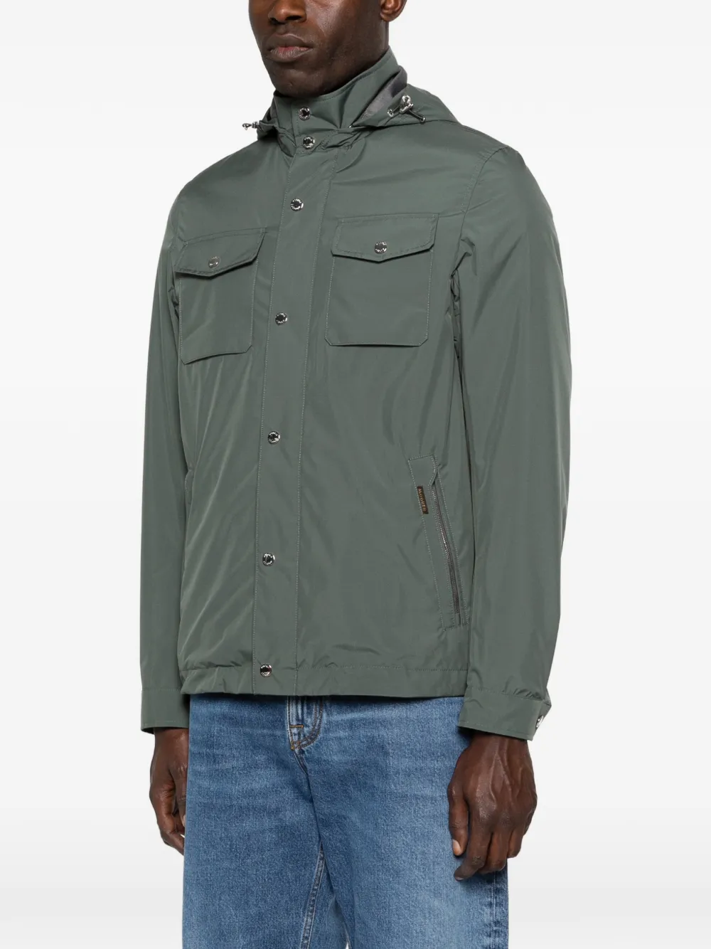  Moorer Fenzi Hooded Pocket Jacket - Green 